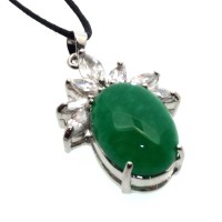 Burmese Imperial Jade Gemstone Crown Pendant